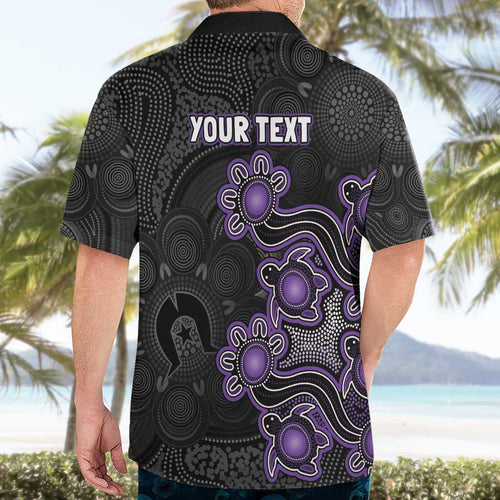 Personalised Hobart Hurricanes NAIDOC Week 2026 Hawaiian Shirt Sea Turtles Aboriginal Art