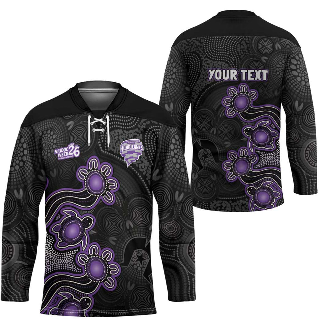Personalised Hobart Hurricanes NAIDOC Week 2026 Hockey Jersey Sea Turtles Aboriginal Art