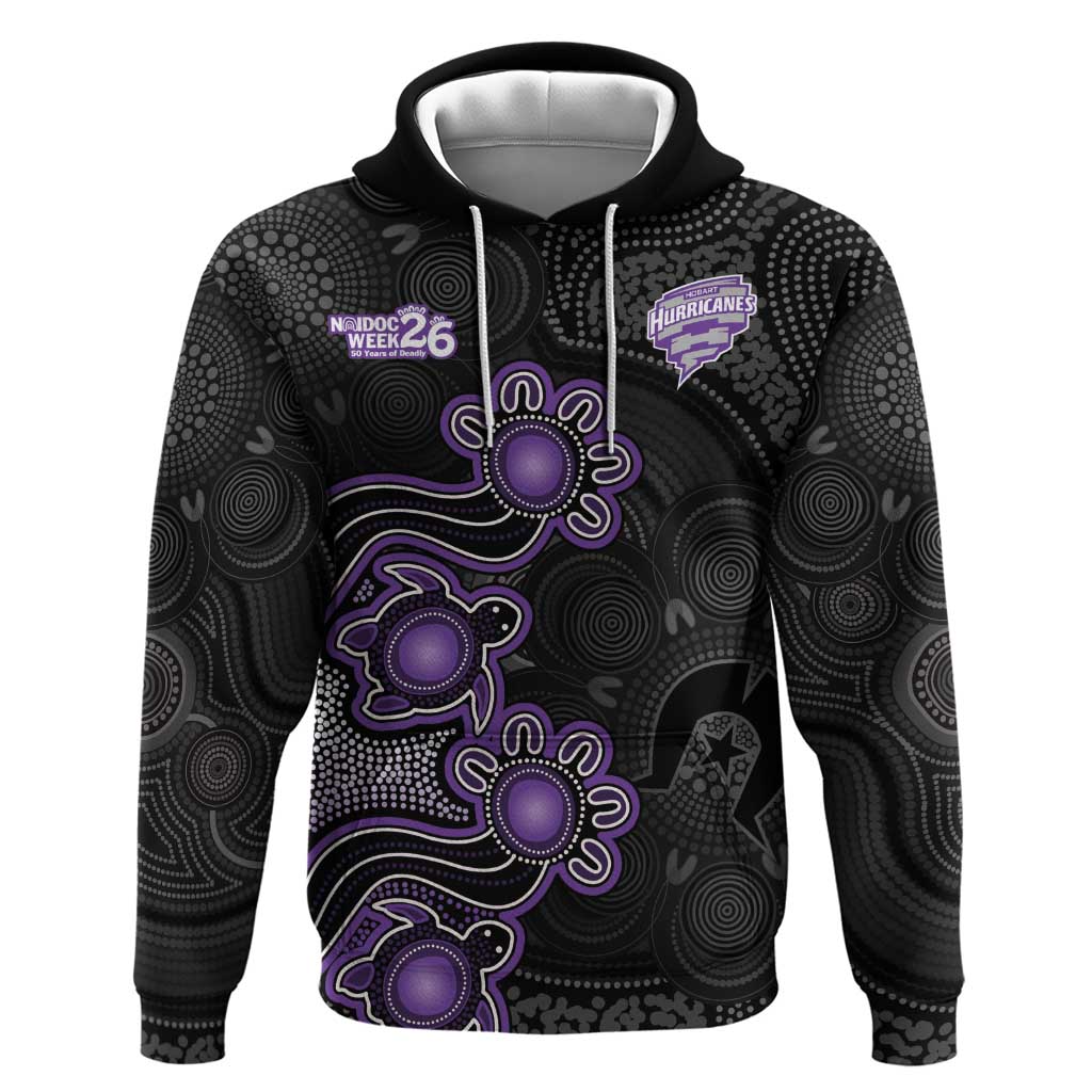 Personalised Hobart Hurricanes NAIDOC Week 2026 Hoodie Sea Turtles Aboriginal Art