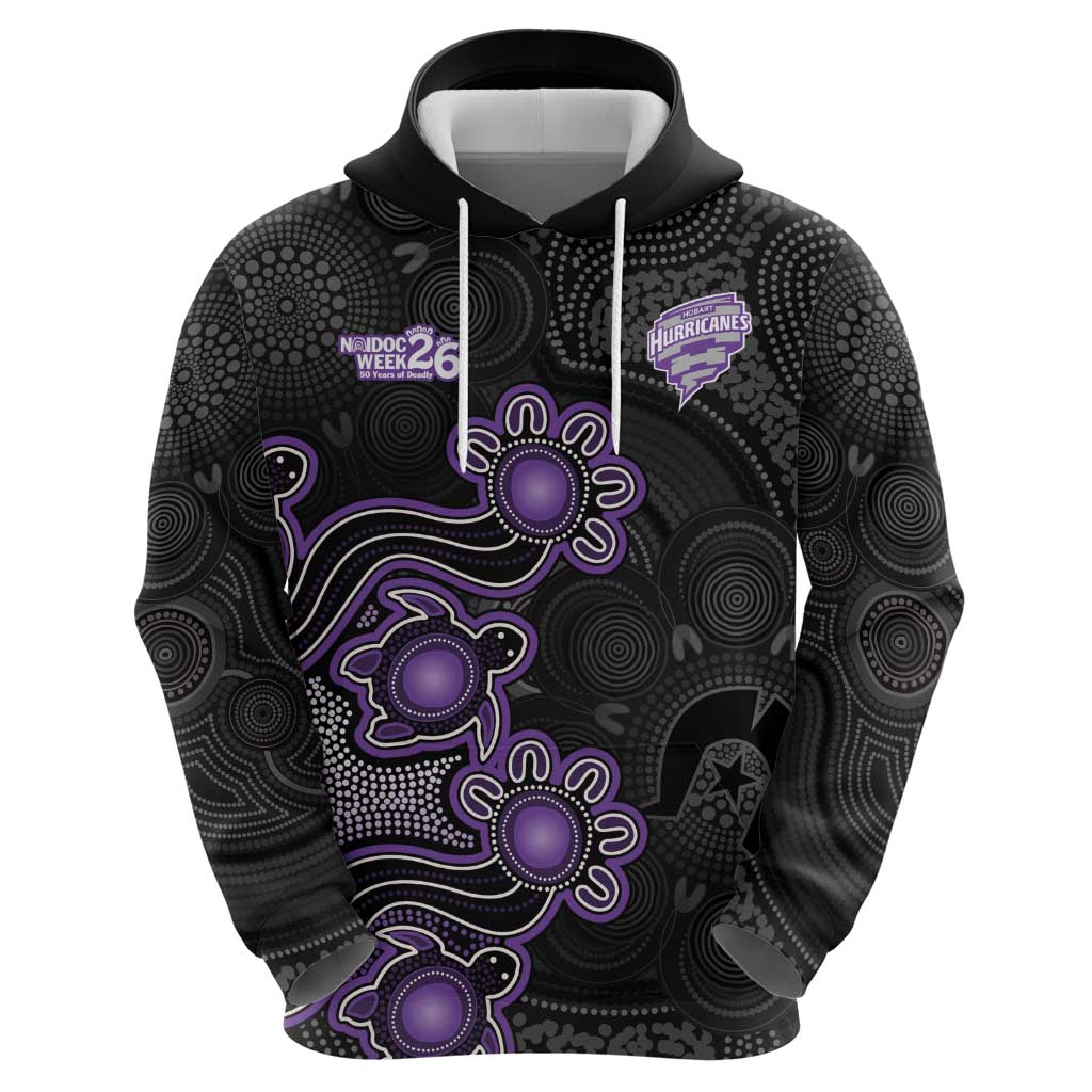 Personalised Hobart Hurricanes NAIDOC Week 2026 Hoodie Sea Turtles Aboriginal Art