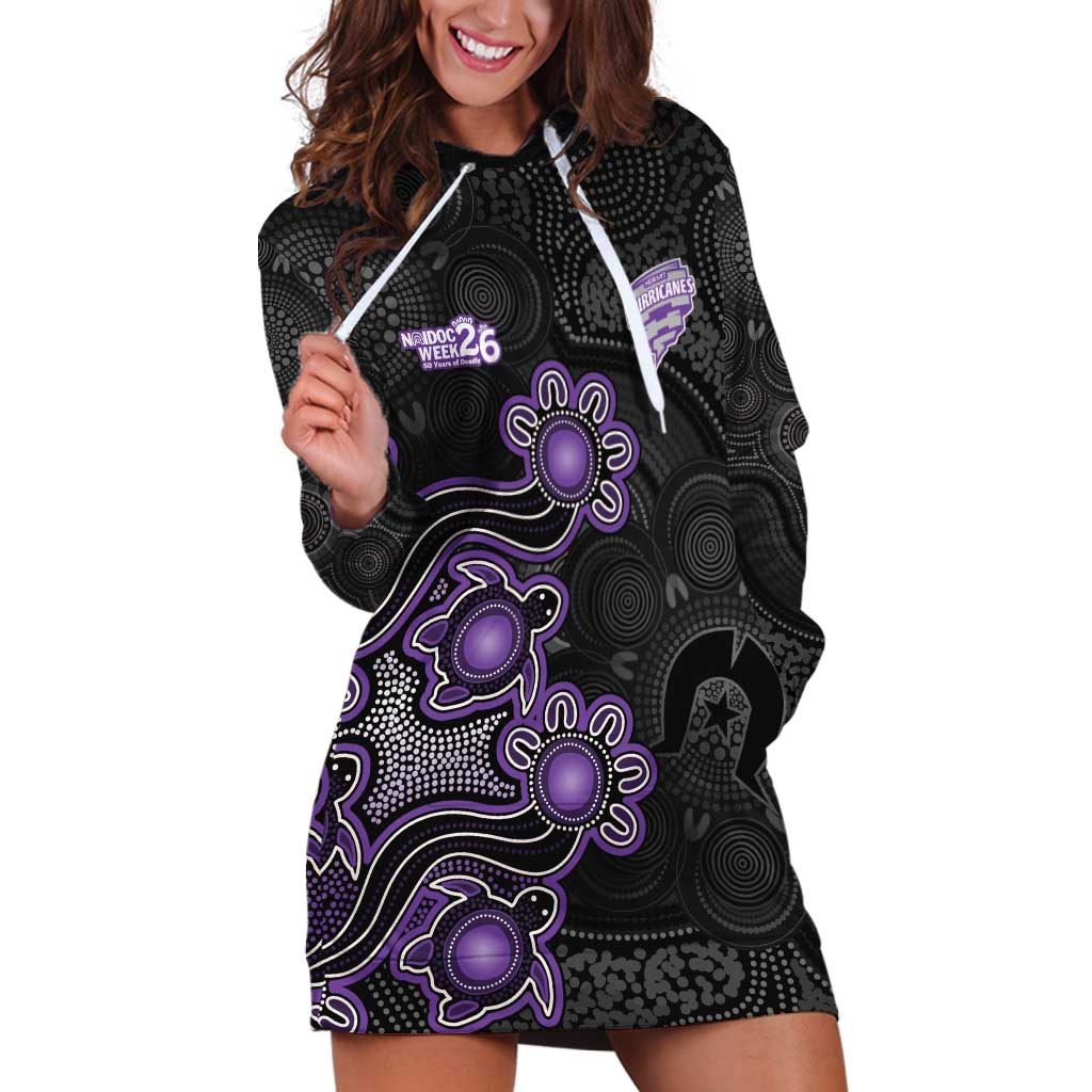 Personalised Hobart Hurricanes NAIDOC Week 2026 Hoodie Dress Sea Turtles Aboriginal Art