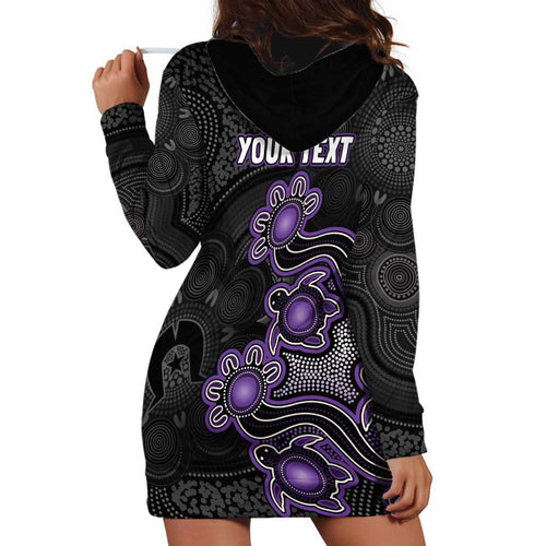 Personalised Hobart Hurricanes NAIDOC Week 2026 Hoodie Dress Sea Turtles Aboriginal Art