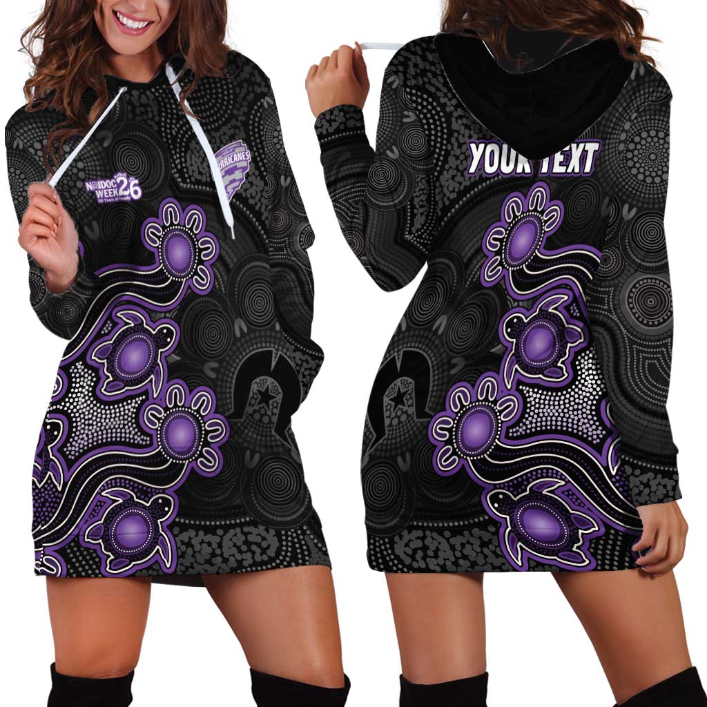 Personalised Hobart Hurricanes NAIDOC Week 2026 Hoodie Dress Sea Turtles Aboriginal Art