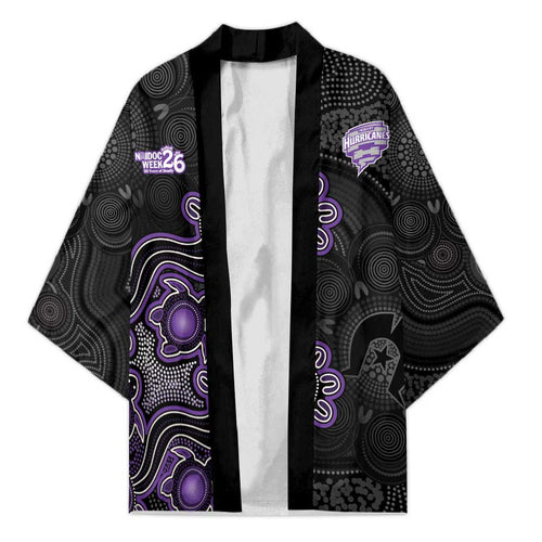 Personalised Hobart Hurricanes NAIDOC Week 2026 Kimono Sea Turtles Aboriginal Art
