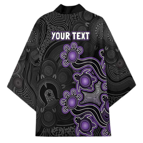 Personalised Hobart Hurricanes NAIDOC Week 2026 Kimono Sea Turtles Aboriginal Art