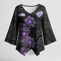 Personalised Hobart Hurricanes NAIDOC Week 2026 Kimono Sleeve Blouse Sea Turtles Aboriginal Art