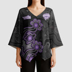 Personalised Hobart Hurricanes NAIDOC Week 2026 Kimono Sleeve Blouse Sea Turtles Aboriginal Art