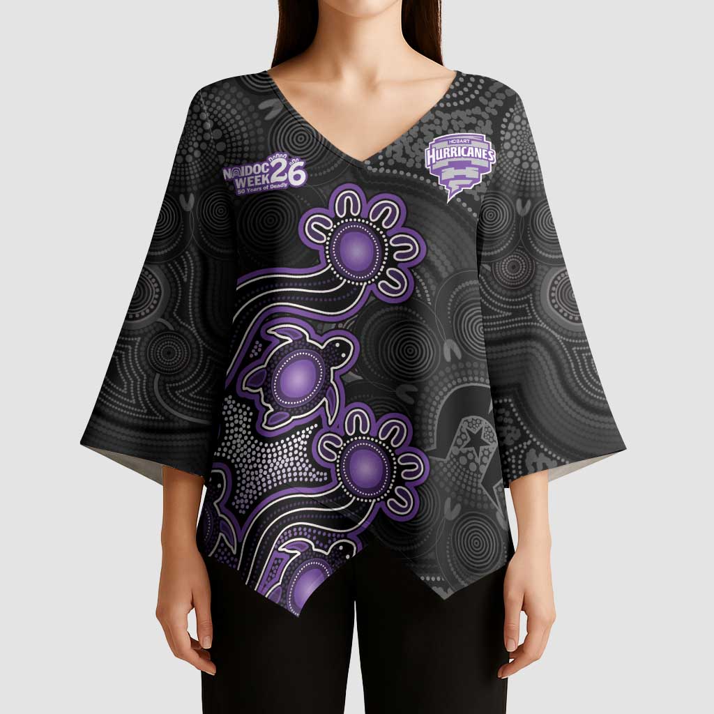 Personalised Hobart Hurricanes NAIDOC Week 2026 Kimono Sleeve Blouse Sea Turtles Aboriginal Art