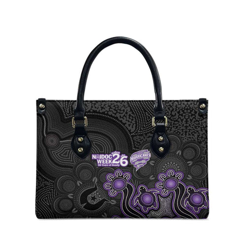 Hobart Hurricanes NAIDOC Week 2026 Leather Bag Sea Turtles Aboriginal Art