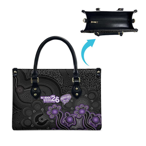 Hobart Hurricanes NAIDOC Week 2026 Leather Bag Sea Turtles Aboriginal Art
