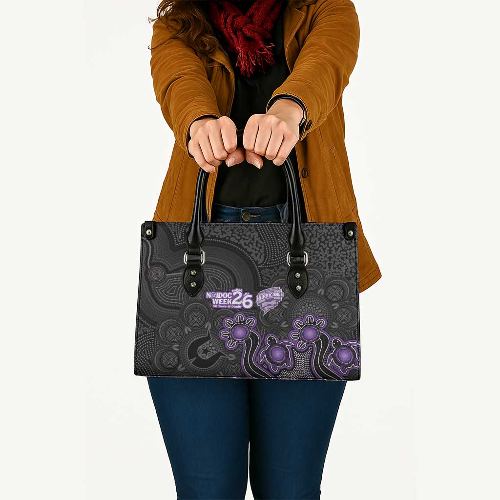 Hobart Hurricanes NAIDOC Week 2026 Leather Bag Sea Turtles Aboriginal Art