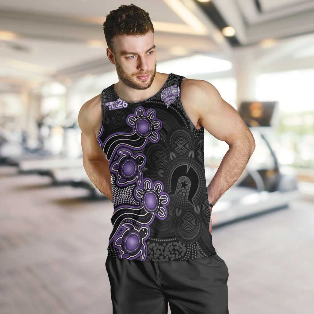 Personalised Hobart Hurricanes NAIDOC Week 2026 Men Tank Top Sea Turtles Aboriginal Art