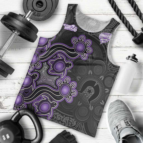 Personalised Hobart Hurricanes NAIDOC Week 2026 Men Tank Top Sea Turtles Aboriginal Art