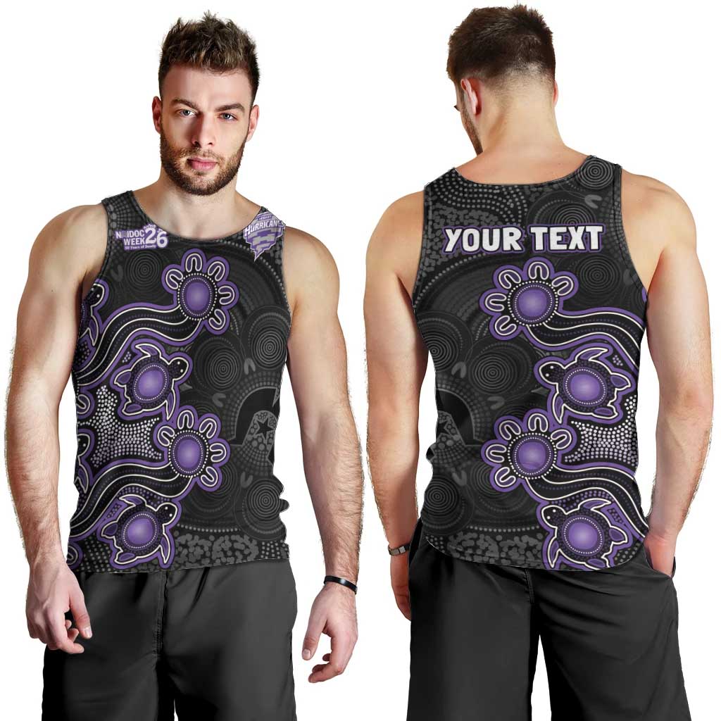 Personalised Hobart Hurricanes NAIDOC Week 2026 Men Tank Top Sea Turtles Aboriginal Art