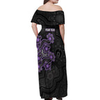 Personalised Hobart Hurricanes NAIDOC Week 2026 Off Shoulder Maxi Dress Sea Turtles Aboriginal Art