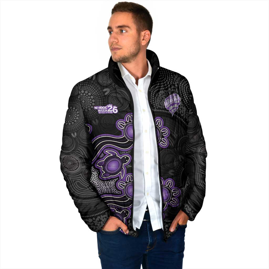 Personalised Hobart Hurricanes NAIDOC Week 2026 Padded Jacket Sea Turtles Aboriginal Art