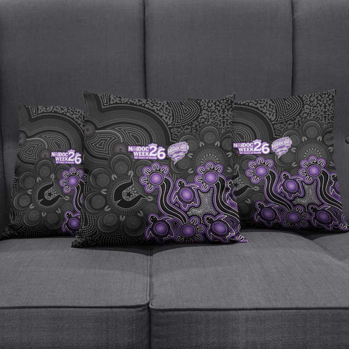 Hobart Hurricanes NAIDOC Week 2026 Pillow Cover Sea Turtles Aboriginal Art