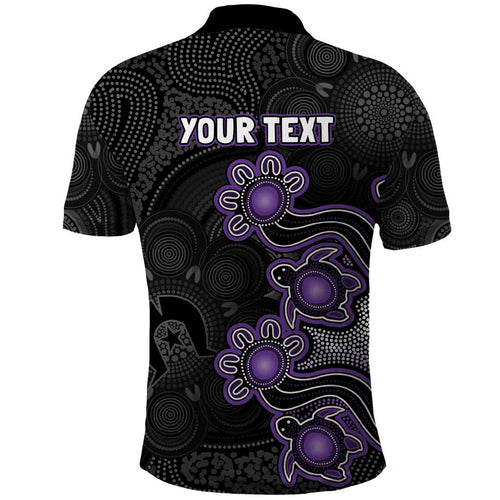 Personalised Hobart Hurricanes NAIDOC Week 2026 Polo Shirt Sea Turtles Aboriginal Art