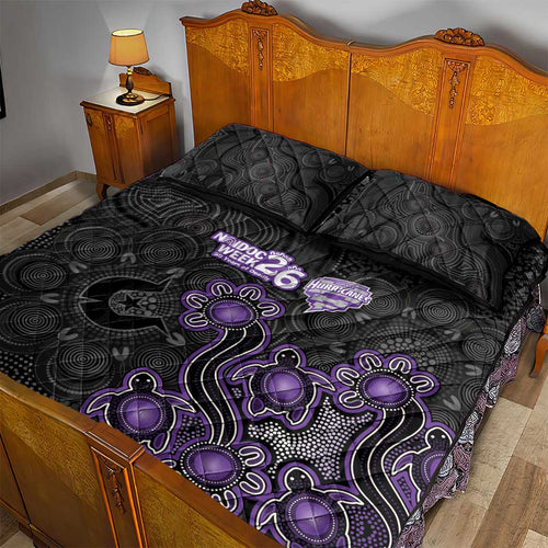 Hobart Hurricanes NAIDOC Week 2026 Quilt Bed Set Sea Turtles Aboriginal Art