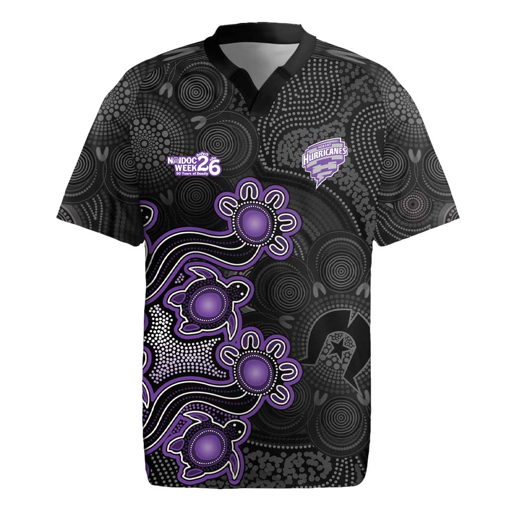 Personalised Hobart Hurricanes NAIDOC Week 2026 Rugby Jersey Sea Turtles Aboriginal Art
