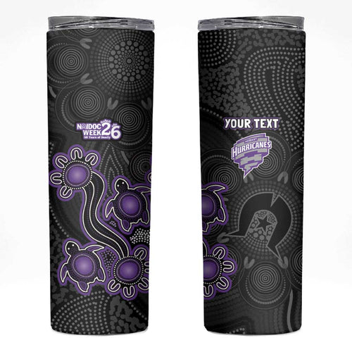 Personalised Hobart Hurricanes NAIDOC Week 2026 Skinny Tumbler Sea Turtles Aboriginal Art