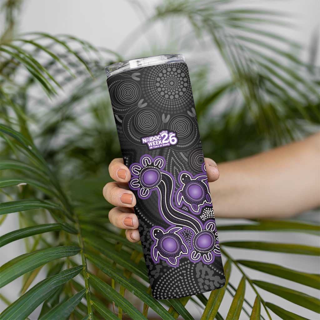 Personalised Hobart Hurricanes NAIDOC Week 2026 Skinny Tumbler Sea Turtles Aboriginal Art