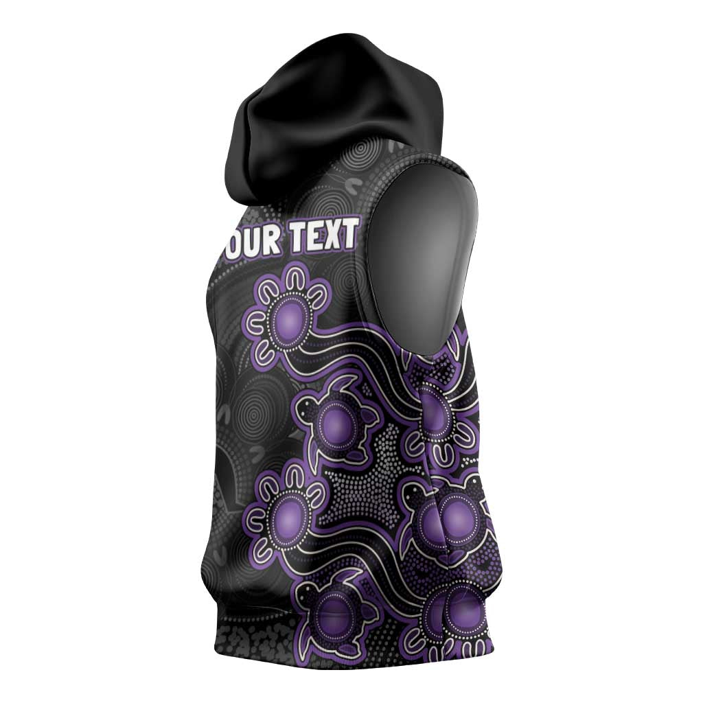 Personalised Hobart Hurricanes NAIDOC Week 2026 Sleeveless Hoodie Sea Turtles Aboriginal Art
