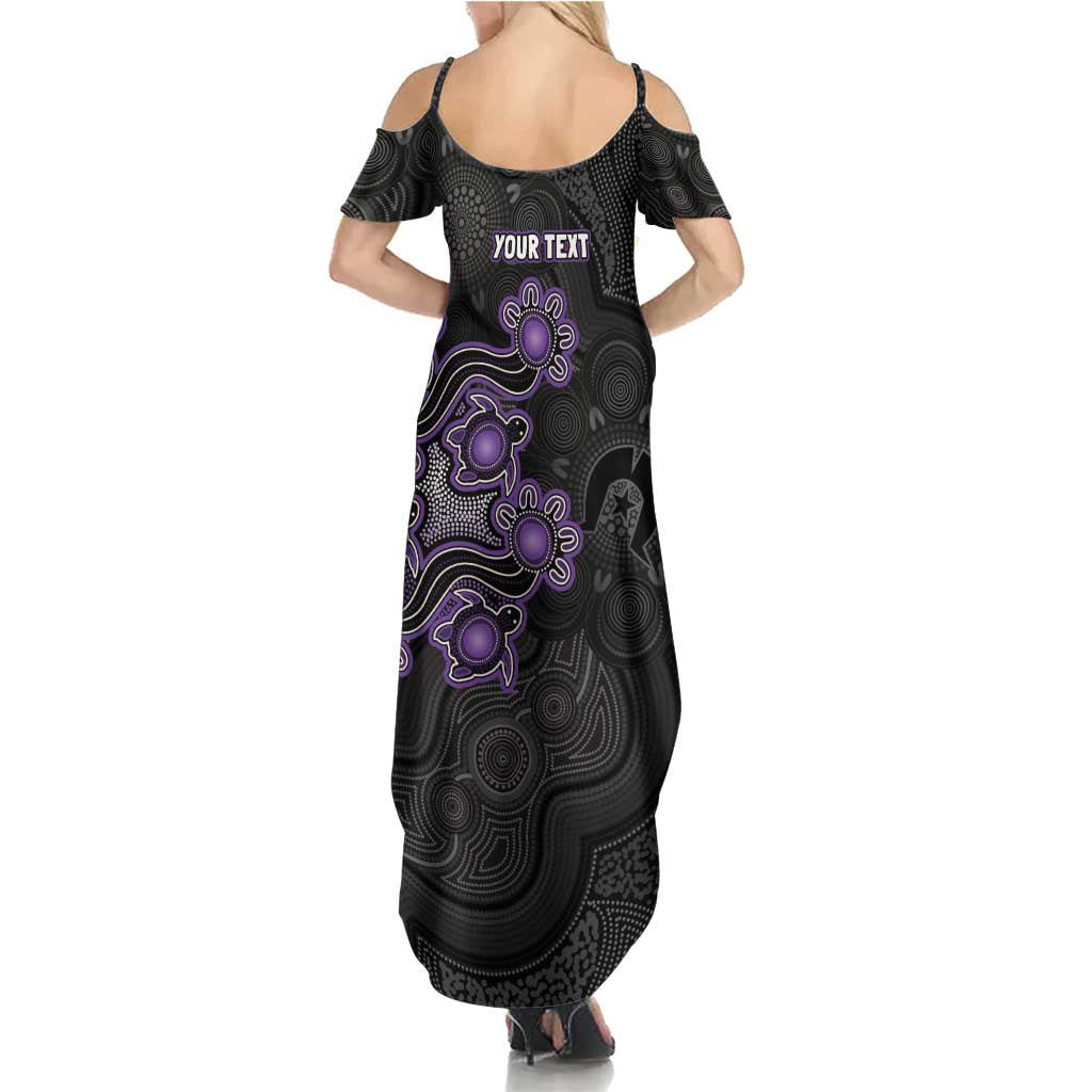 Personalised Hobart Hurricanes NAIDOC Week 2026 Summer Maxi Dress Sea Turtles Aboriginal Art