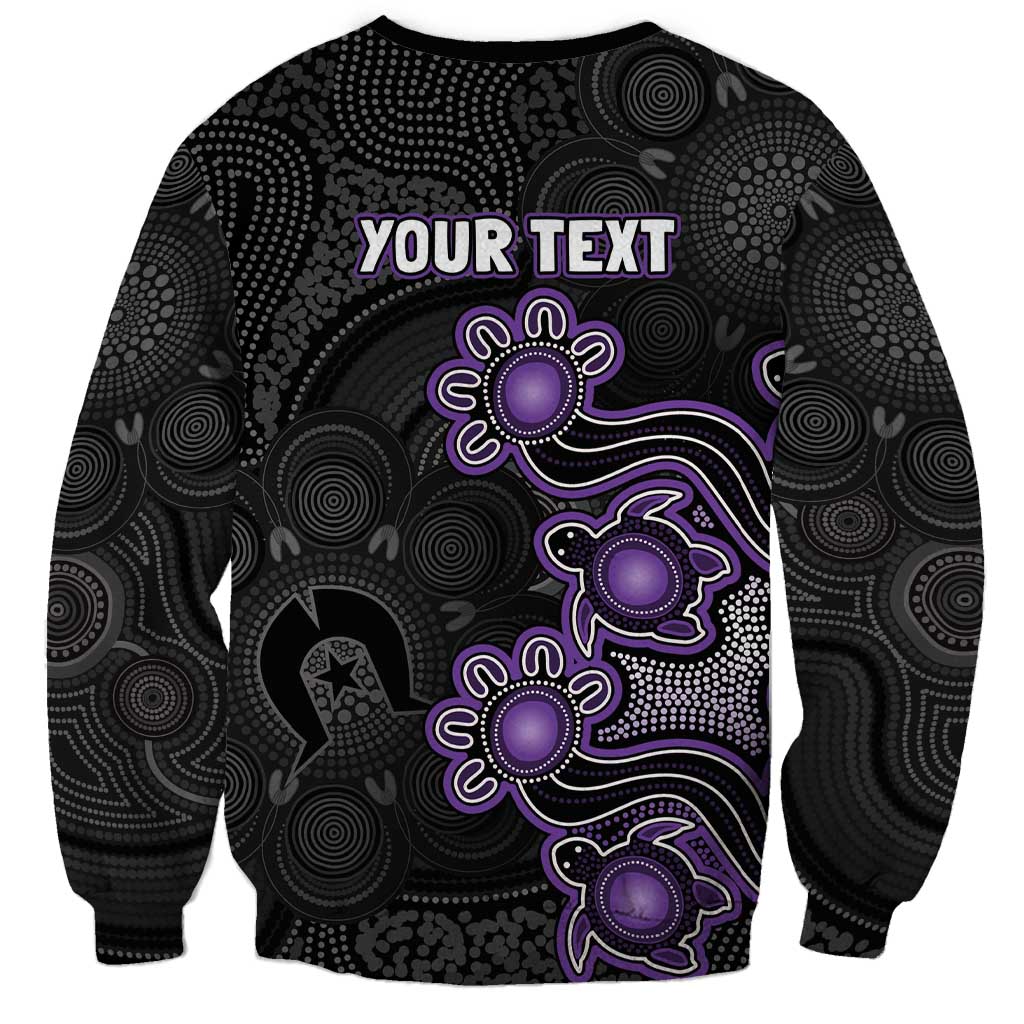 Personalised Hobart Hurricanes NAIDOC Week 2026 Sweatshirt Sea Turtles Aboriginal Art