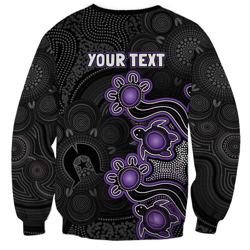 Personalised Hobart Hurricanes NAIDOC Week 2026 Sweatshirt Sea Turtles Aboriginal Art