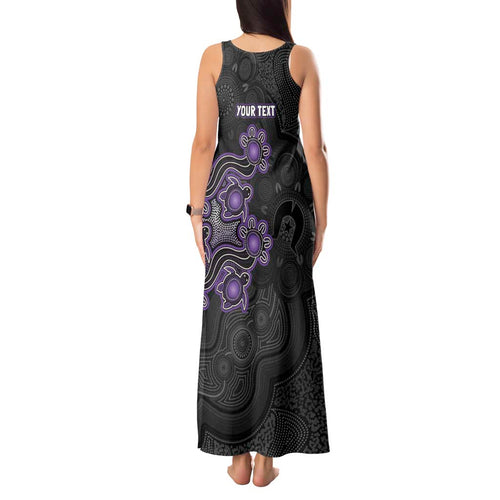 Personalised Hobart Hurricanes NAIDOC Week 2026 Tank Maxi Dress Sea Turtles Aboriginal Art