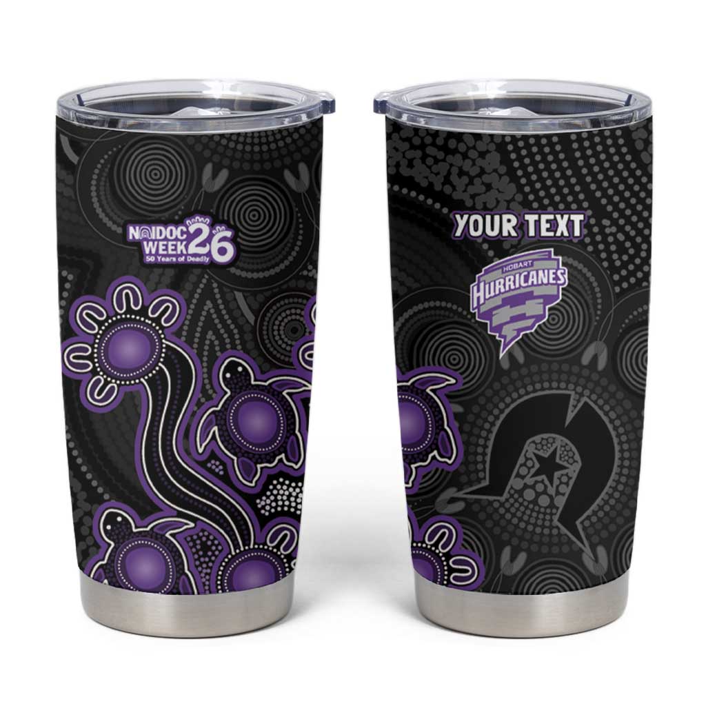 Personalised Hobart Hurricanes NAIDOC Week 2026 Tumbler Cup Sea Turtles Aboriginal Art
