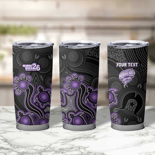 Personalised Hobart Hurricanes NAIDOC Week 2026 Tumbler Cup Sea Turtles Aboriginal Art