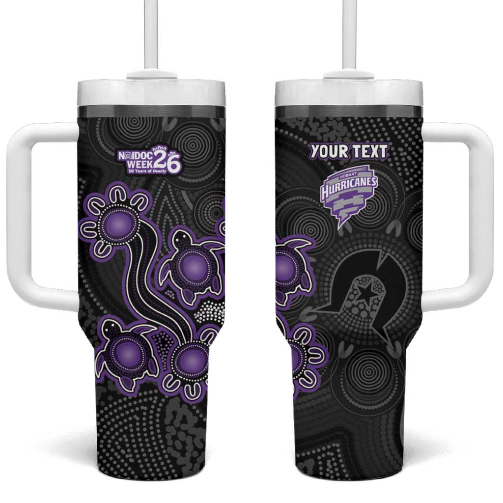 Personalised Hobart Hurricanes NAIDOC Week 2026 Tumbler With Handle Sea Turtles Aboriginal Art