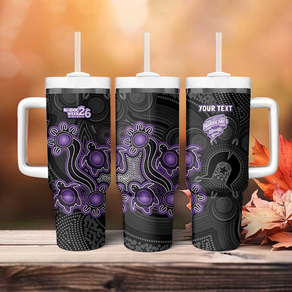 Personalised Hobart Hurricanes NAIDOC Week 2026 Tumbler With Handle Sea Turtles Aboriginal Art