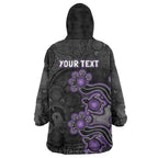 Personalised Hobart Hurricanes NAIDOC Week 2026 Wearable Blanket Hoodie Sea Turtles Aboriginal Art