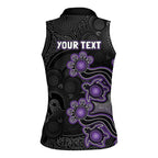 Personalised Hobart Hurricanes NAIDOC Week 2026 Women Sleeveless Polo Shirt Sea Turtles Aboriginal Art