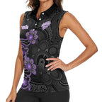 Personalised Hobart Hurricanes NAIDOC Week 2026 Women Sleeveless Polo Shirt Sea Turtles Aboriginal Art