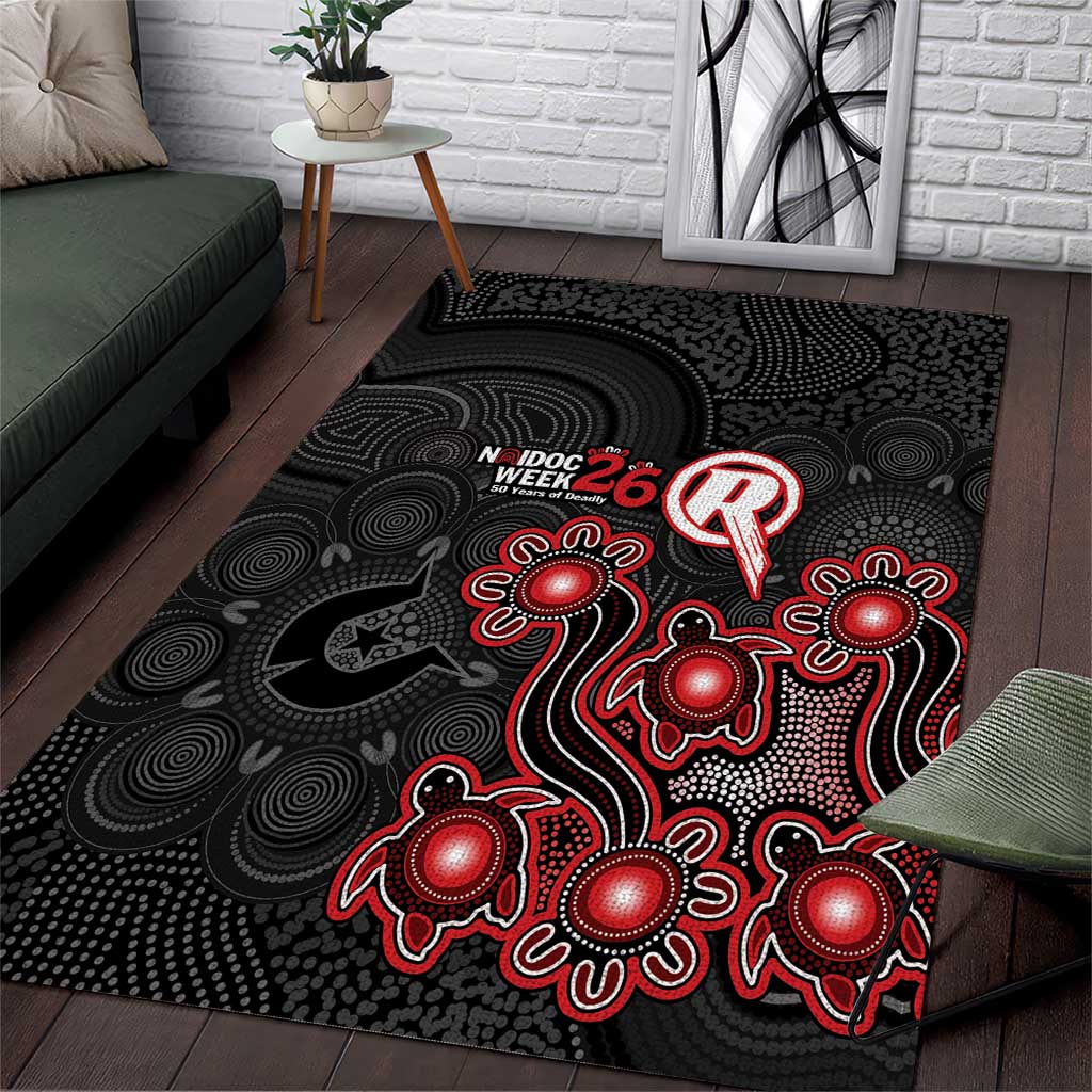 Melbourne Renegades NAIDOC Week 2026 Area Rug Sea Turtles Aboriginal Art