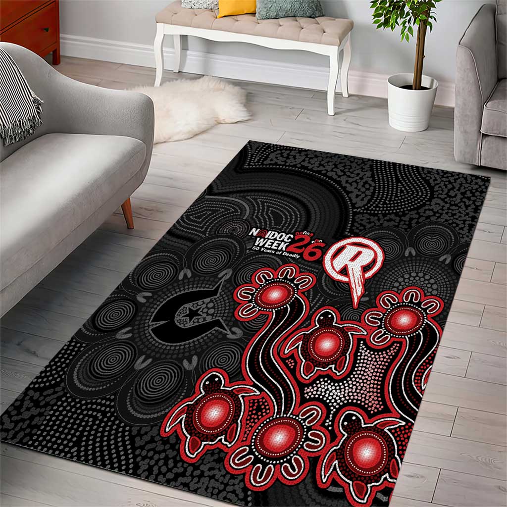 Melbourne Renegades NAIDOC Week 2026 Area Rug Sea Turtles Aboriginal Art