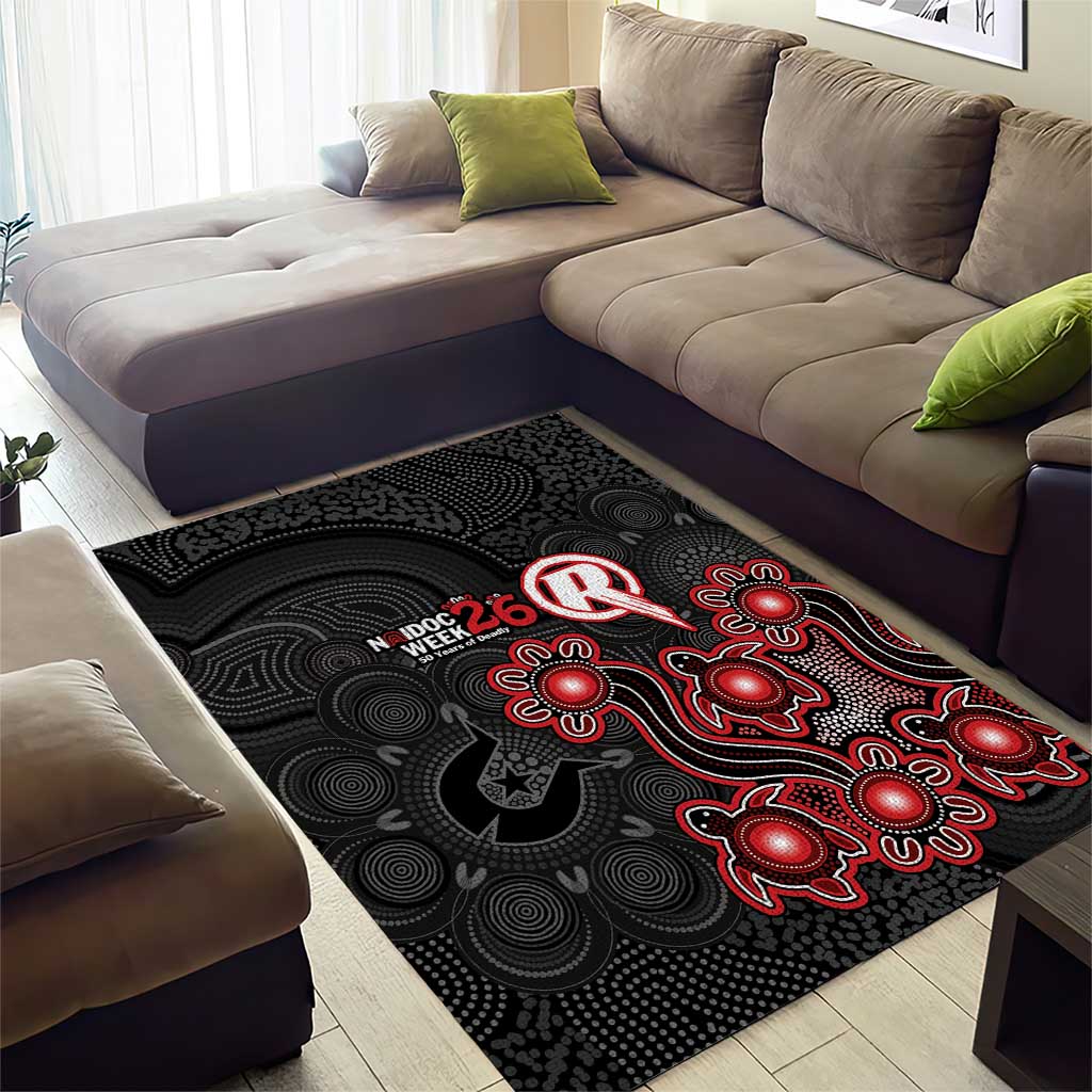 Melbourne Renegades NAIDOC Week 2026 Area Rug Sea Turtles Aboriginal Art