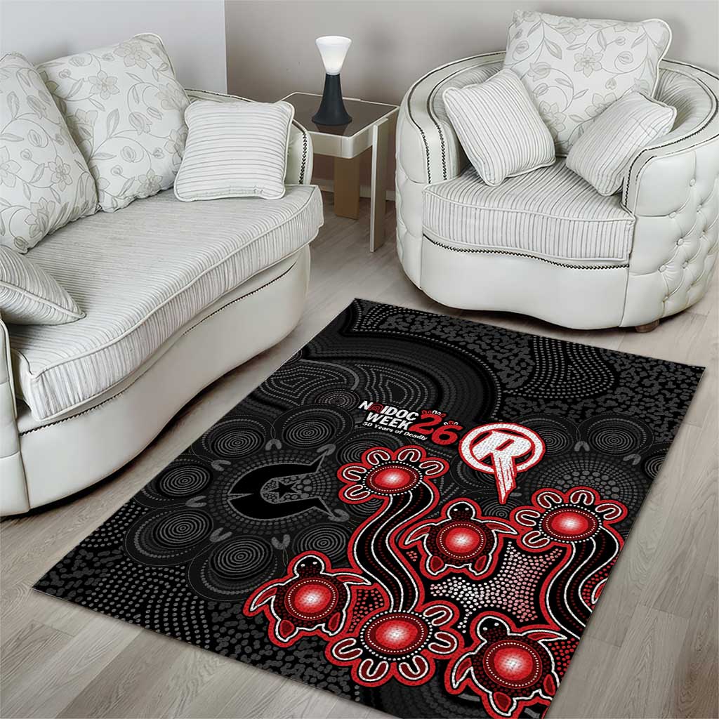 Melbourne Renegades NAIDOC Week 2026 Area Rug Sea Turtles Aboriginal Art