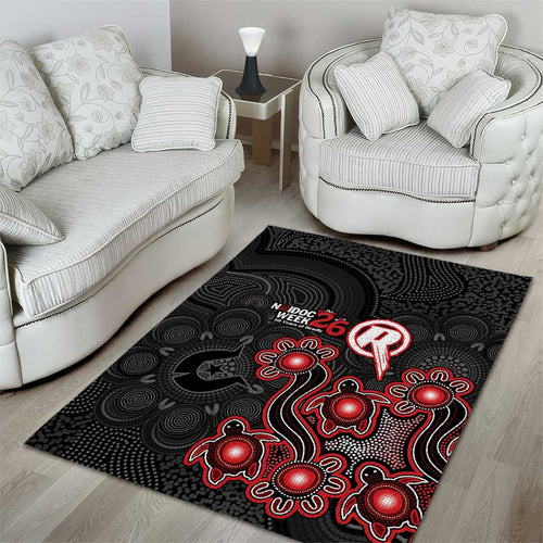 Melbourne Renegades NAIDOC Week 2026 Area Rug Sea Turtles Aboriginal Art