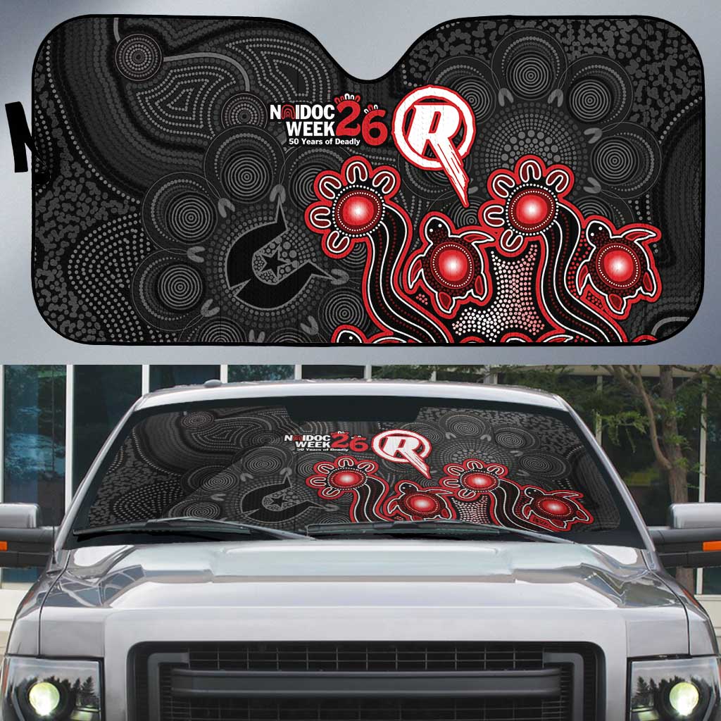 Melbourne Renegades NAIDOC Week 2026 Auto Sun Shade Sea Turtles Aboriginal Art