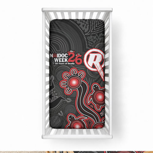 Melbourne Renegades NAIDOC Week 2026 Baby Bed Cover Sea Turtles Aboriginal Art