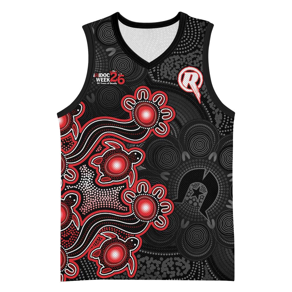 Personalised Melbourne Renegades NAIDOC Week 2026 Basketball Jersey Sea Turtles Aboriginal Art