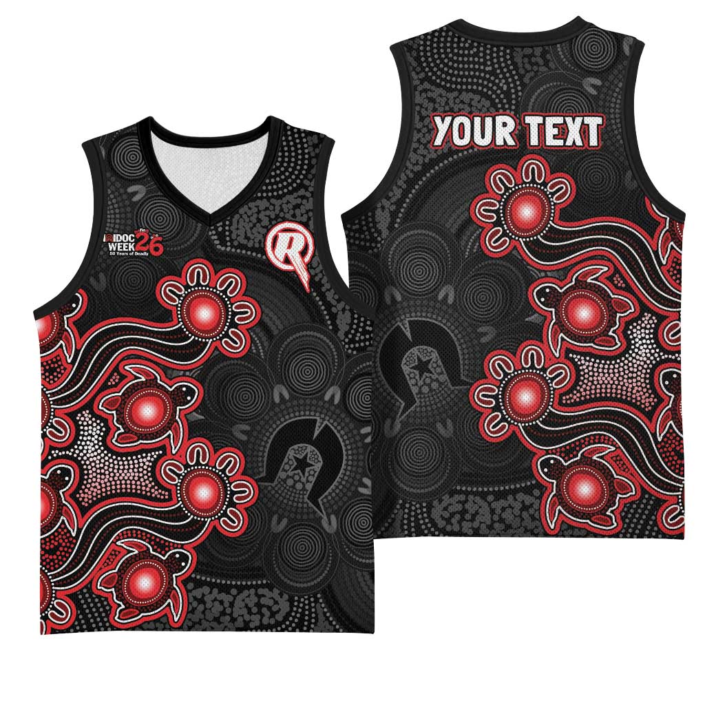 Personalised Melbourne Renegades NAIDOC Week 2026 Basketball Jersey Sea Turtles Aboriginal Art