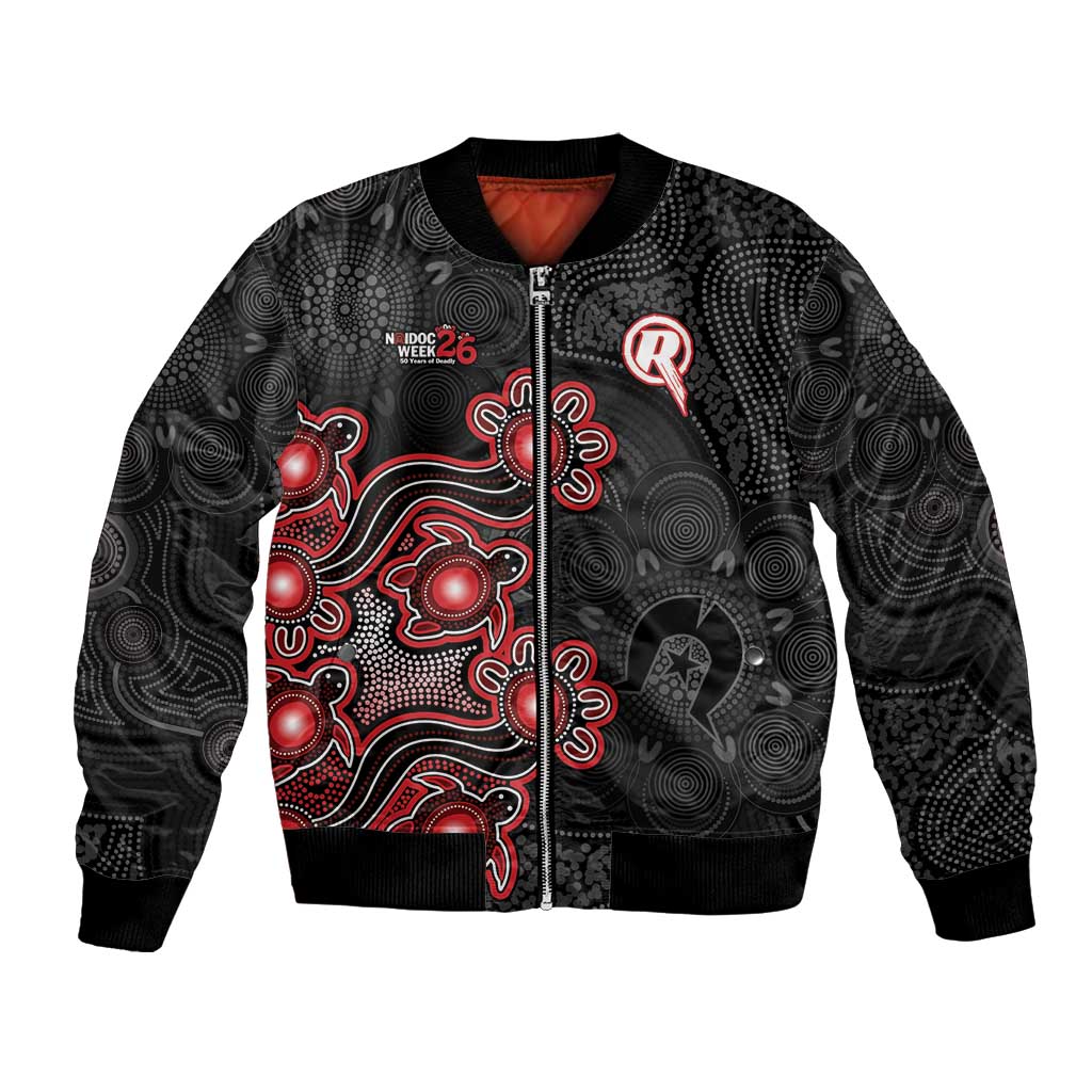 Personalised Melbourne Renegades NAIDOC Week 2026 Bomber Jacket Sea Turtles Aboriginal Art