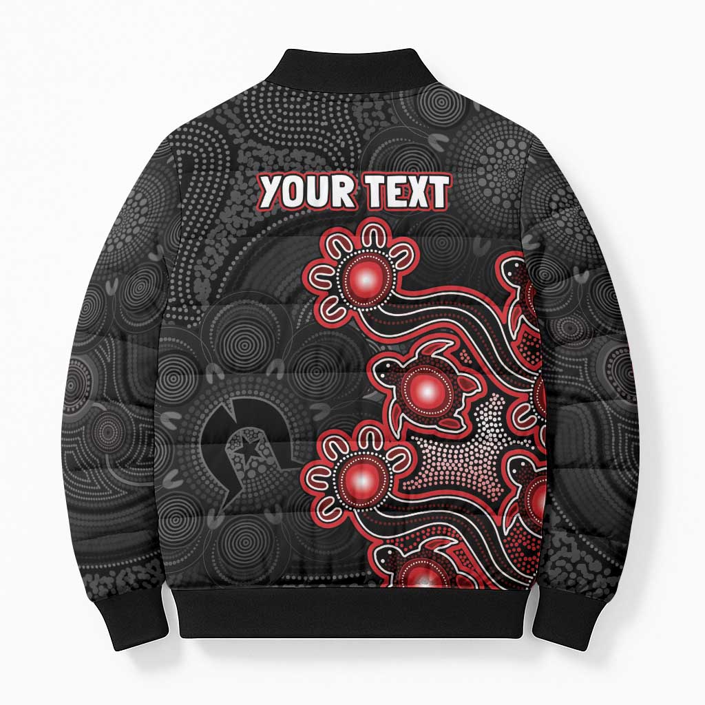 Personalised Melbourne Renegades NAIDOC Week 2026 Bomber Puffer Jacket Sea Turtles Aboriginal Art