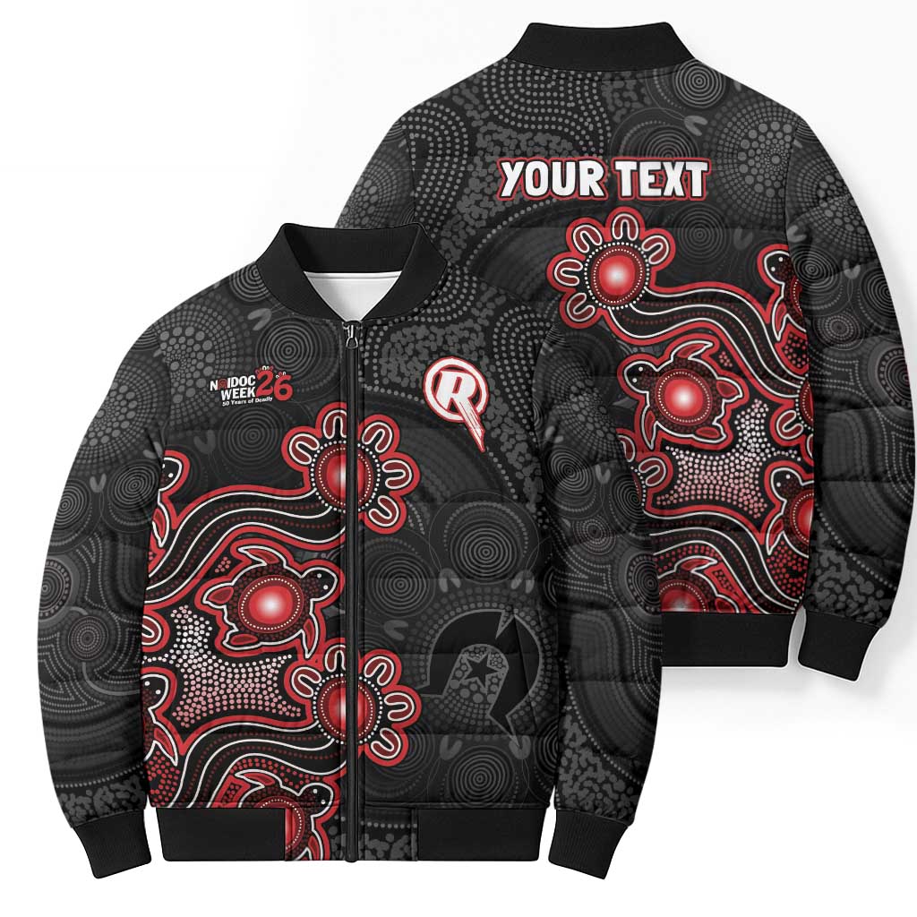Personalised Melbourne Renegades NAIDOC Week 2026 Bomber Puffer Jacket Sea Turtles Aboriginal Art
